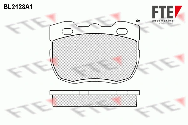 Brake Pad Set, disc brake (BL2128A1)