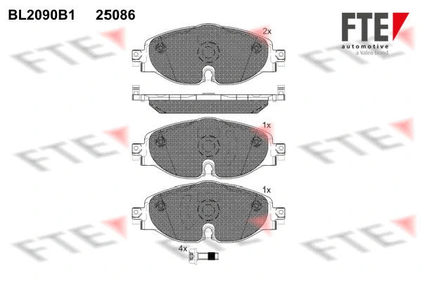 Brake Pad Set, disc brake (BL2090B1)