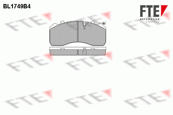Brake Pad Set, disc brake (BL1749B4)