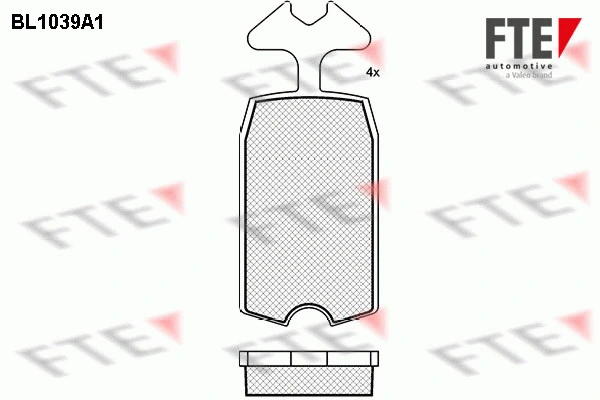Brake Pad Set, disc brake (BL1039A1)