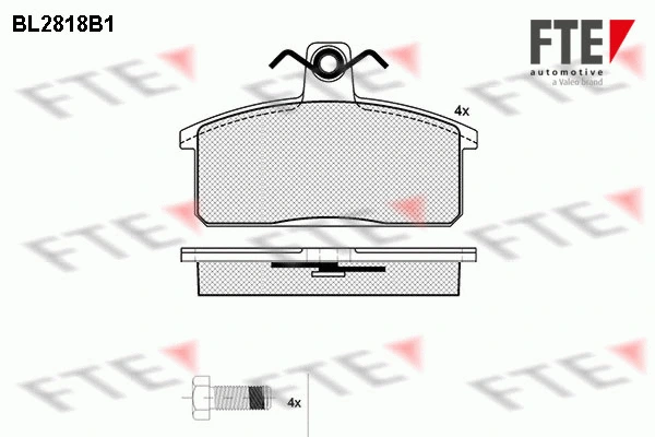 Brake Pad Set, disc brake (BL2818B1)