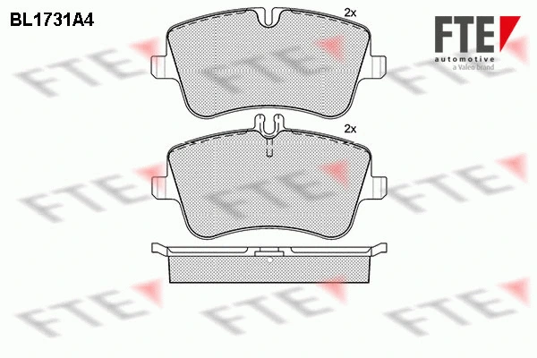 Brake Pad Set, disc brake (BL1731A4)