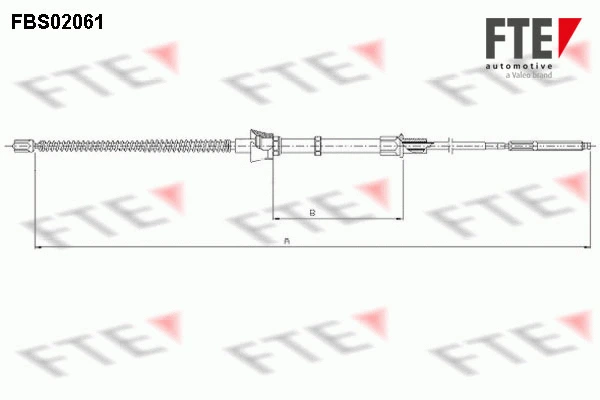 Cable Pull, parking brake (FBS02061)