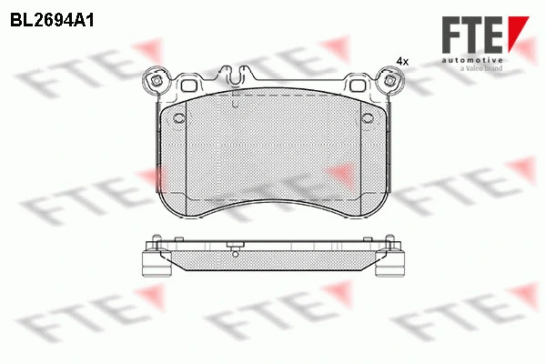 Brake Pad Set, disc brake (BL2694A1)