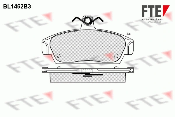 Brake Pad Set, disc brake (BL1462B3)