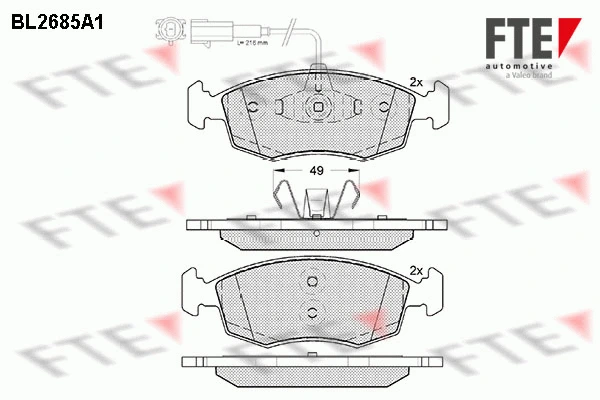 Brake Pad Set, disc brake (9010915)