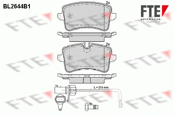 Brake Pad Set, disc brake (BL2644B1)