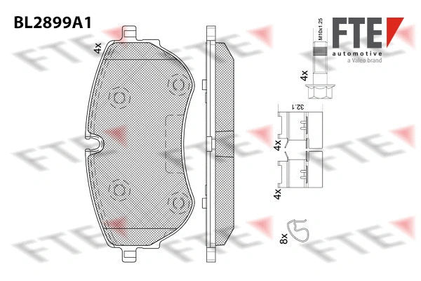Brake Pad Set, disc brake (BL2899A1)