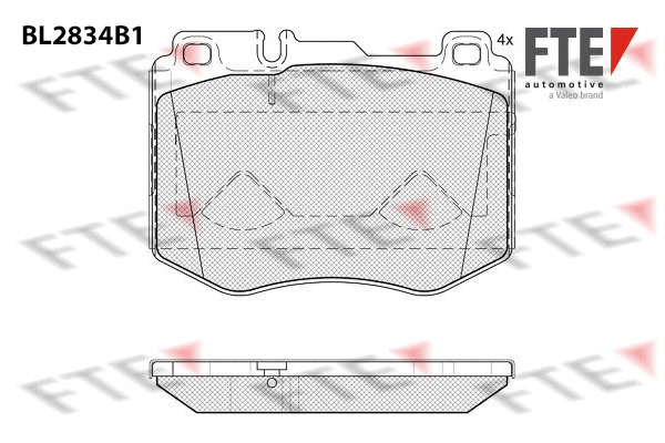 Brake Pad Set, disc brake (BL2834B1)