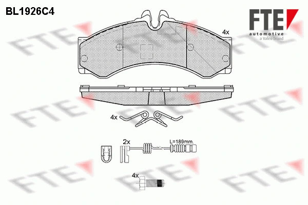 Brake Pad Set, disc brake (BL1926C4)