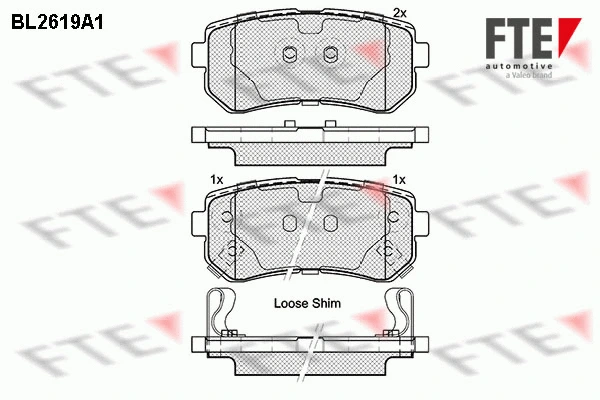 Brake Pad Set, disc brake (BL2619A1)