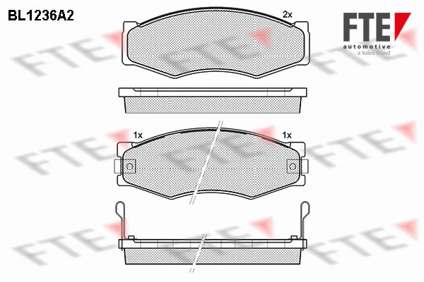 Brake Pad Set, disc brake (BL1236A2)