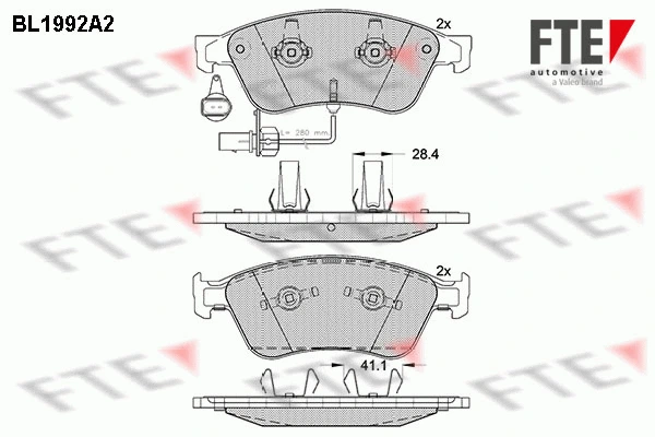 Brake Pad Set, disc brake (BL1992A2)