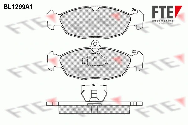 Brake Pad Set, disc brake (BL1299A1)