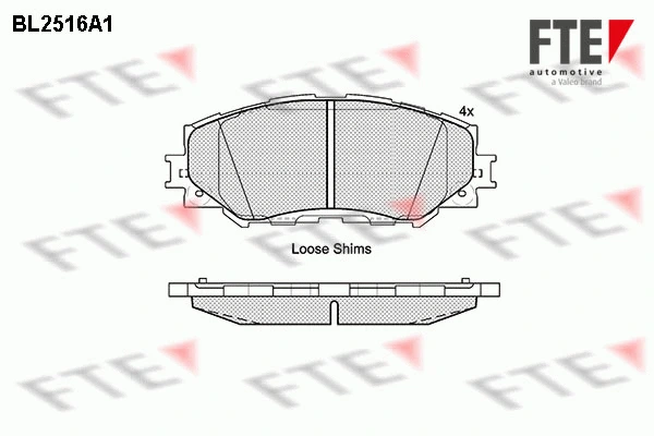 Brake Pad Set, disc brake (BL2516A1)
