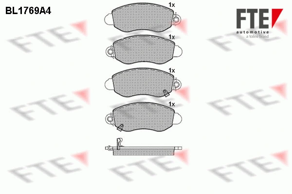 Brake Pad Set, disc brake (BL1769A4)