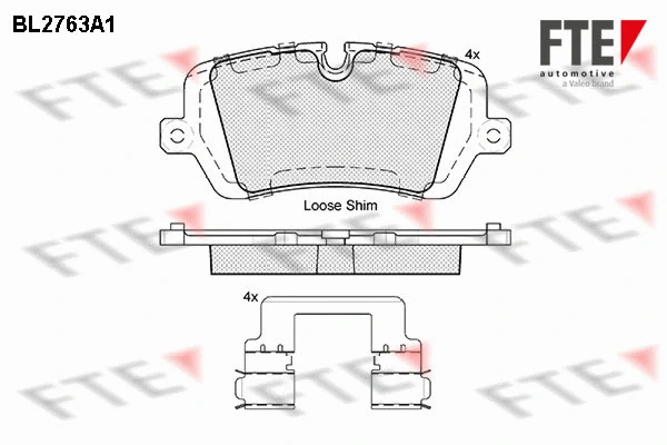 Brake Pad Set, disc brake (BL2763A1)