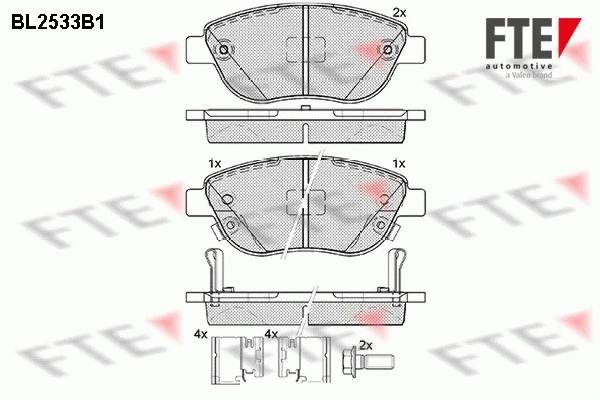 Brake Pad Set, disc brake (BL2533B1)