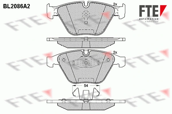 Brake Pad Set, disc brake (BL2086A2)
