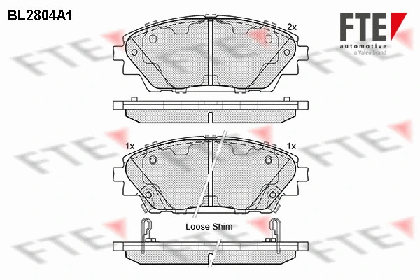 Brake Pad Set, disc brake (BL2804A1)