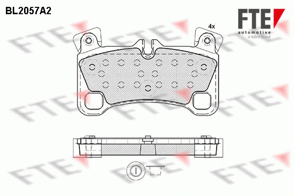 Brake Pad Set, disc brake (BL2057A2)