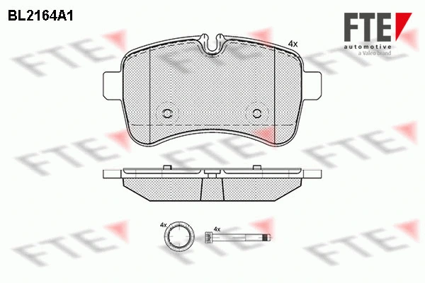 Brake Pad Set, disc brake (BL2164A1)