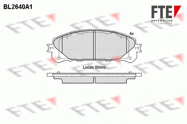Brake Pad Set, disc brake (BL2640A1)