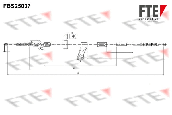 Cable Pull, parking brake (FBS25037)