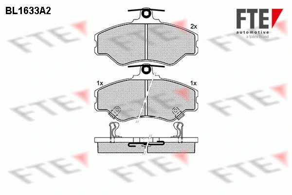 Brake Pad Set, disc brake (BL1633A2)