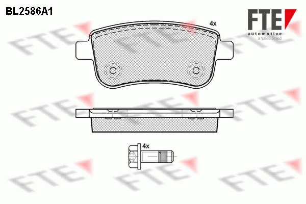 Brake Pad Set, disc brake (BL2586A1)