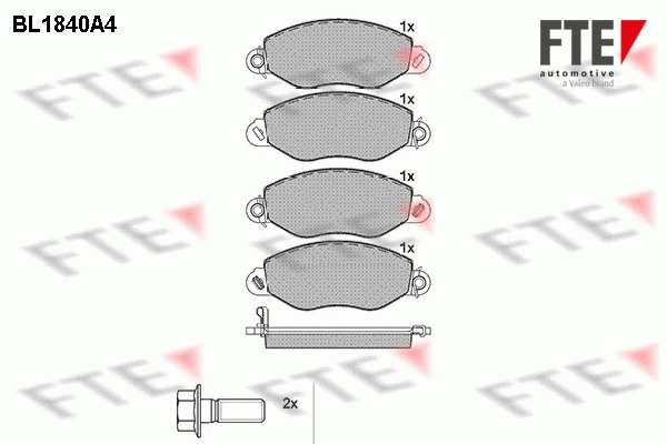 Brake Pad Set, disc brake (BL1840A4)