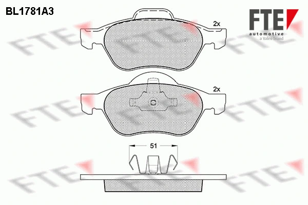 Brake Pad Set, disc brake (BL1781A3)