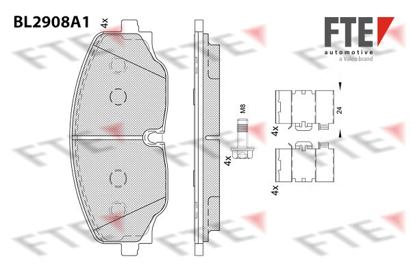 Brake Pad Set, disc brake (BL2908A1)