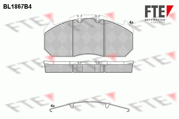 Brake Pad Set, disc brake (BL1867B4)