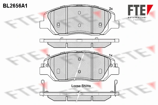 Brake Pad Set, disc brake (BL2656A1)
