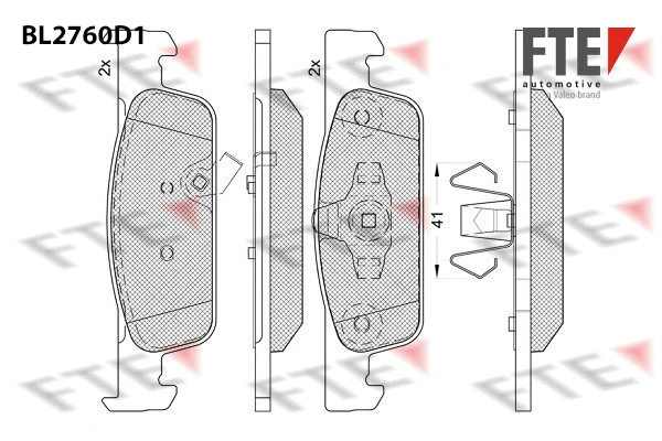 Brake Pad Set, disc brake (9011095)