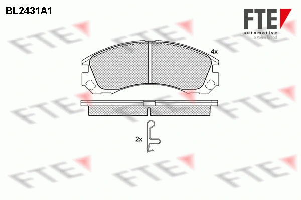 Brake Pad Set, disc brake (BL2431A1)