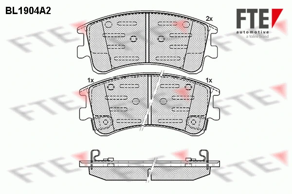 Brake Pad Set, disc brake (BL1904A2)
