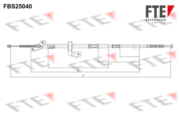 Cable Pull, parking brake (FBS25040)