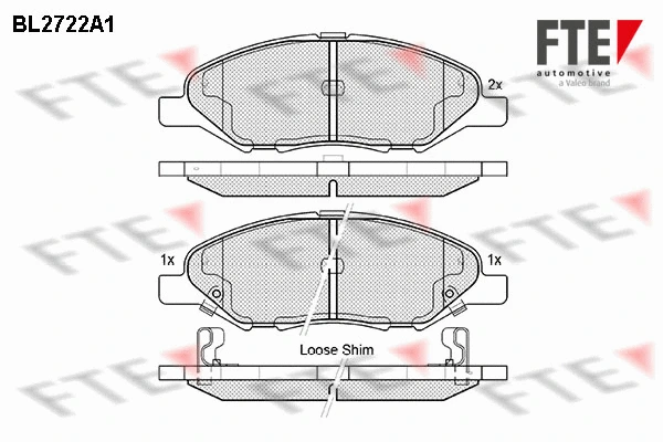 Brake Pad Set, disc brake (BL2722A1)