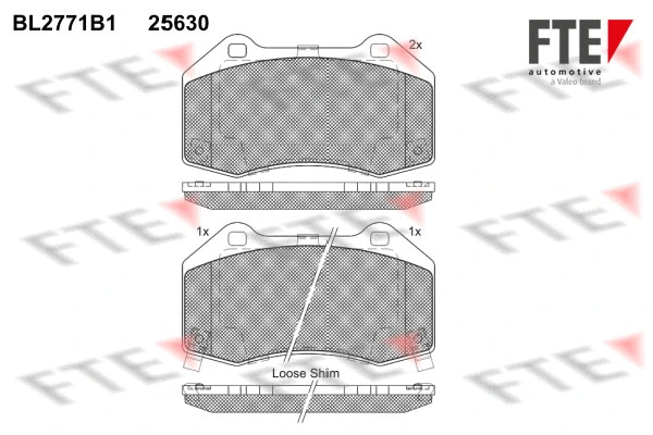Brake Pad Set, disc brake (BL2771B1)