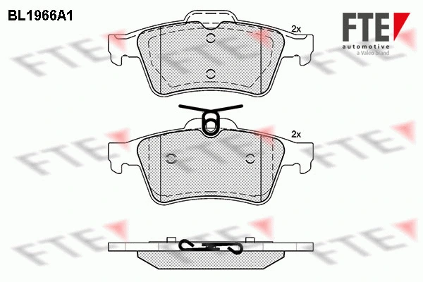Brake Pad Set, disc brake (BL1966A1)