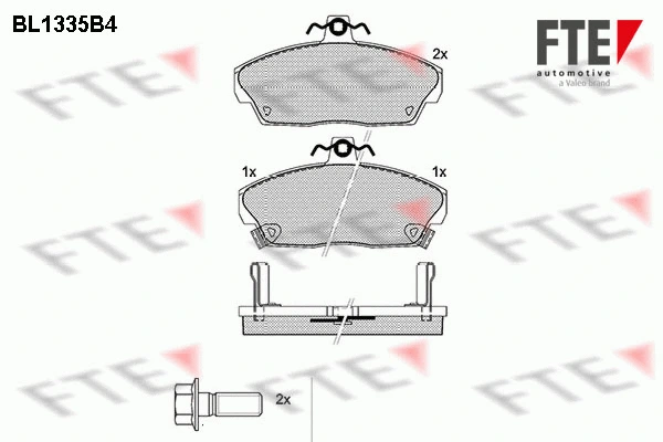Brake Pad Set, disc brake (BL1335B4)