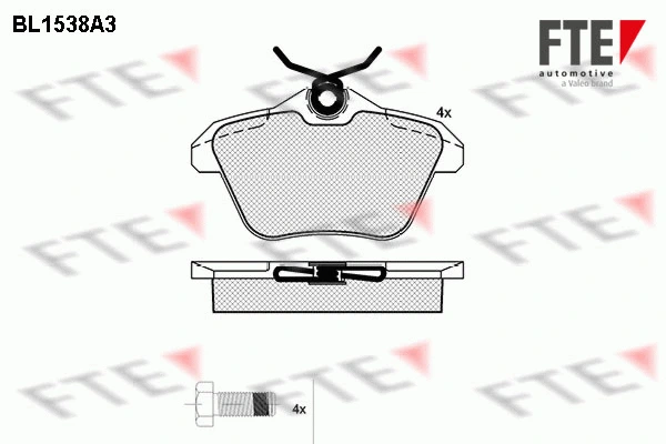 Brake Pad Set, disc brake (BL1538A3)