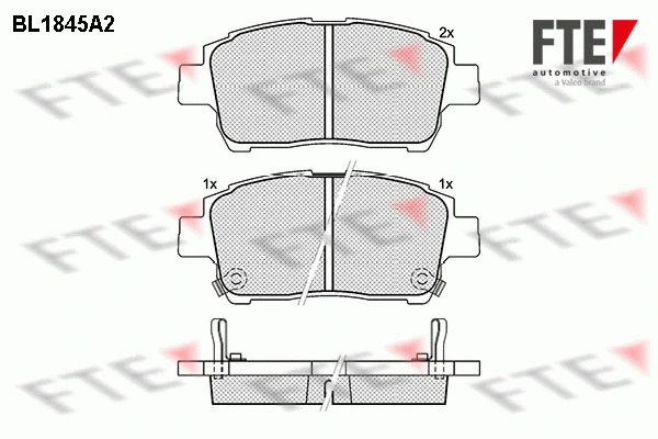 Brake Pad Set, disc brake (BL1845A2)