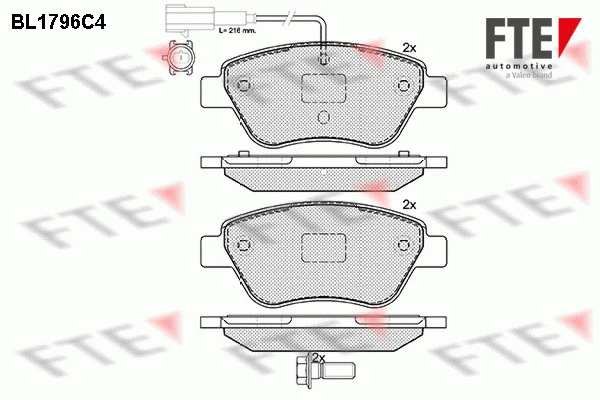 Brake Pad Set, disc brake (BL1796C4)