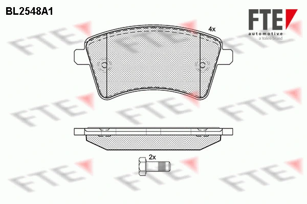 Brake Pad Set, disc brake (BL2548A1)