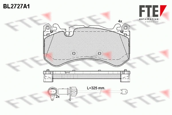 Brake Pad Set, disc brake (BL2727A1)