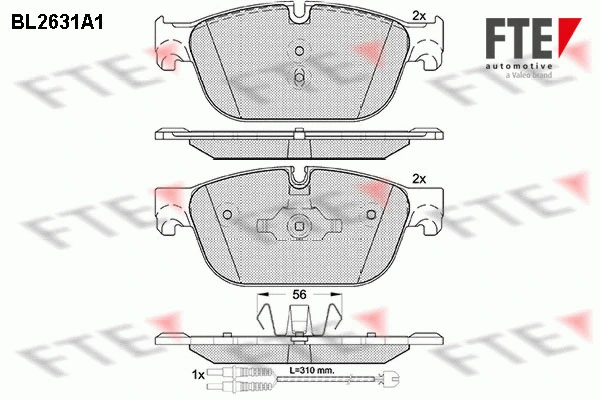 Brake Pad Set, disc brake (BL2631A1)