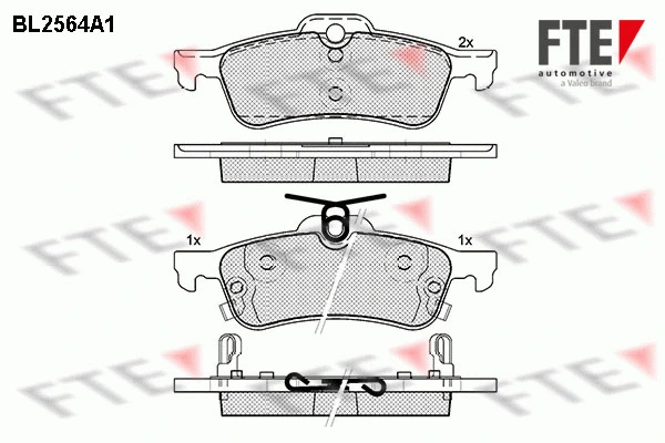 Brake Pad Set, disc brake (BL2564A1)